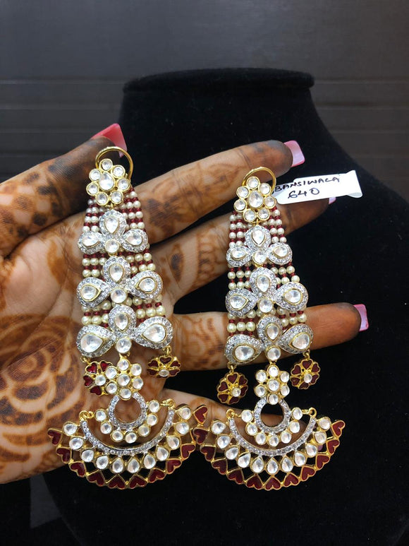 Laida Gold-Plated Handcrafted Jhoomar Style Heavy Earrings